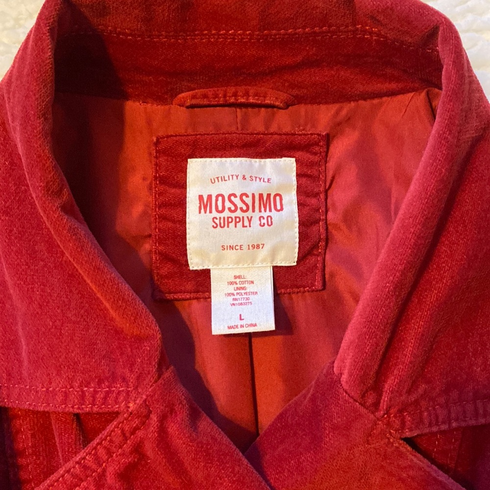 Red velour women jacket
